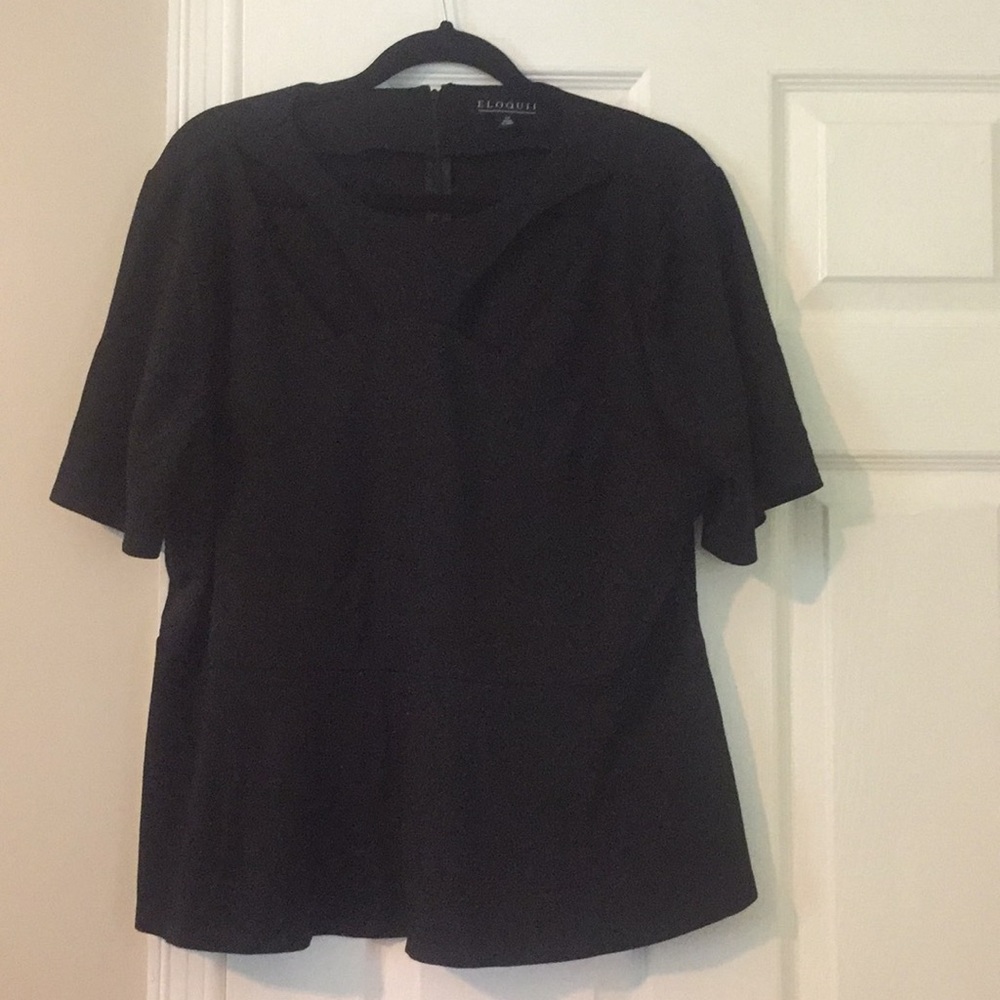 Eloquii Cut Out Peplum Top